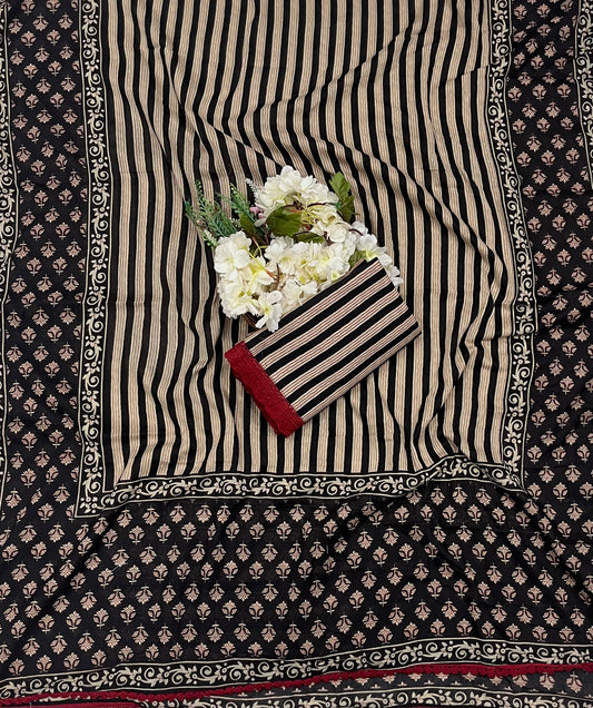 1A Cotton Black Suit Fabric / CKC Cotton Bazaar