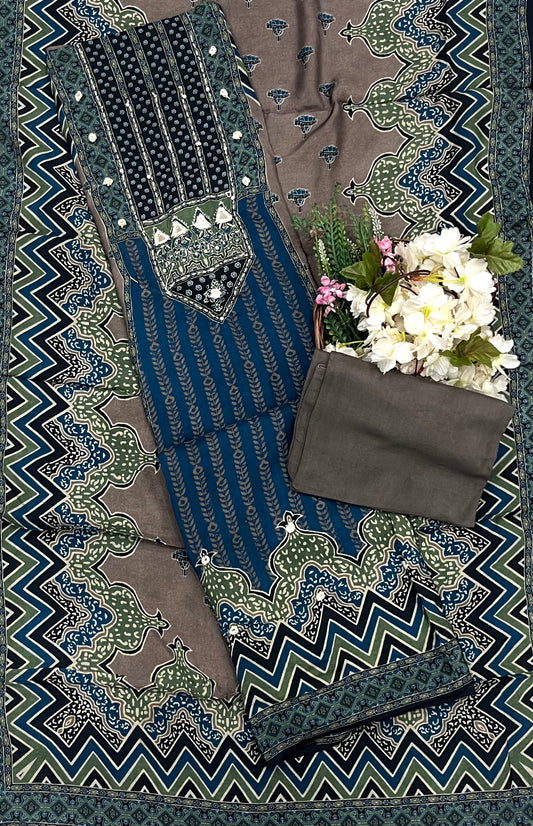 979 Modal Dark Blue Suit Fabric / CKC Jaipuri Suits