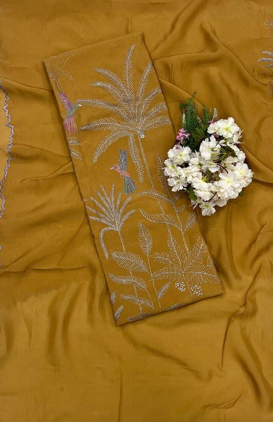 34 A Shimmer Organza Lilac Suit Fabric/ CKC Partywear Collection