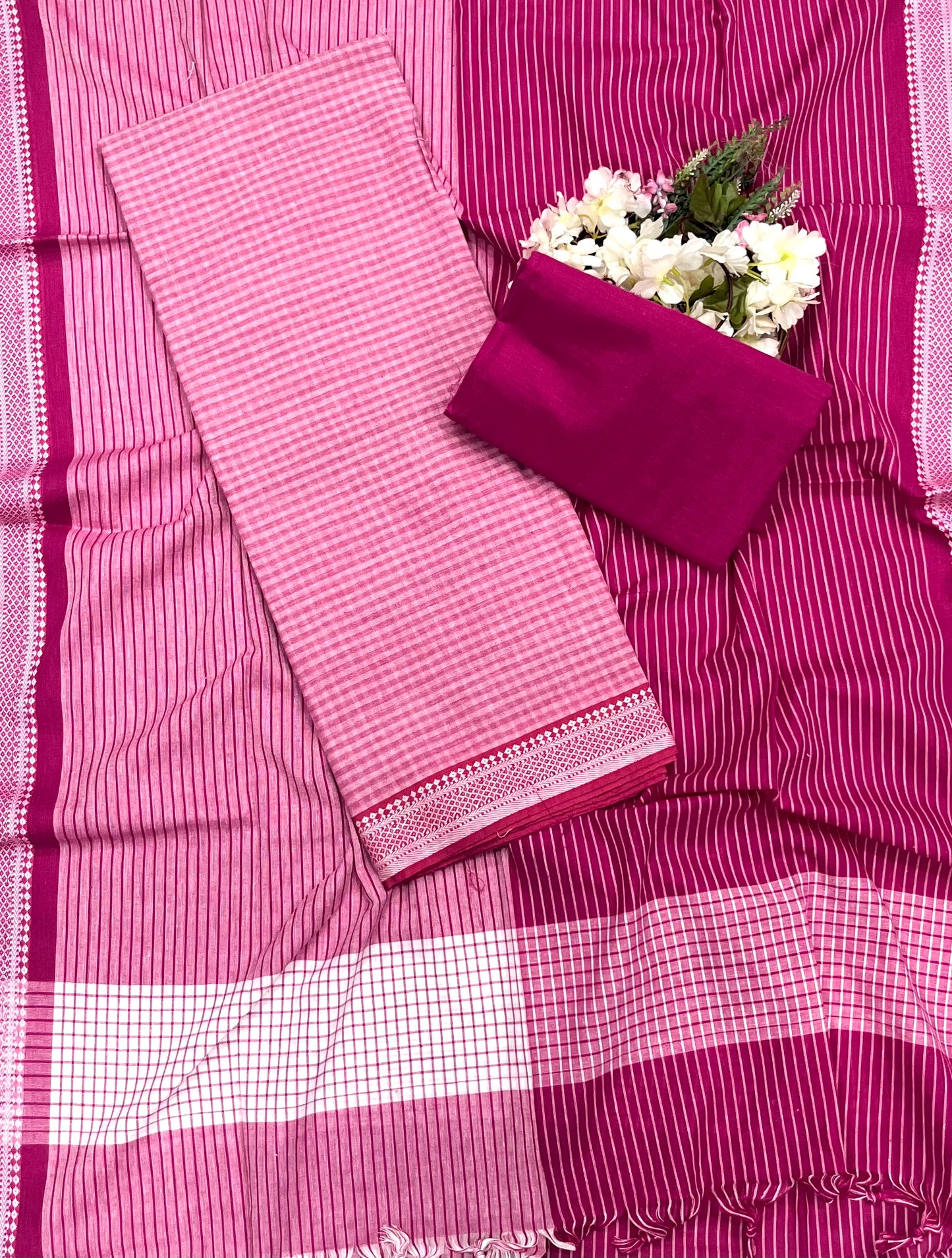 40A Cotton Pink Suit Fabric / CKC Cotton Bazaar