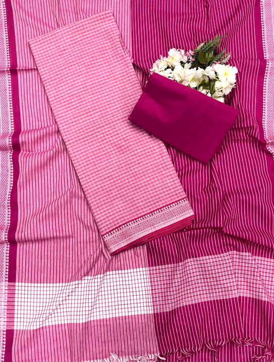 40A Cotton Pink Suit Fabric / CKC Cotton Bazaar