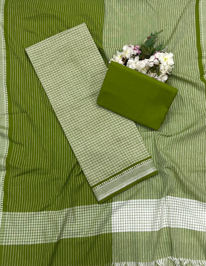 41A Cotton Green Suit Fabric / CKC Cotton Bazaar