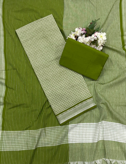 41A Cotton Green Suit Fabric / CKC Cotton Bazaar