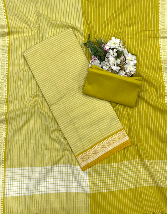 42A Cotton Yellow Suit Fabric / CKC Cotton Bazaar