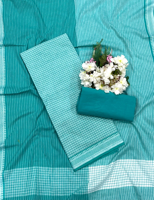 39A Cotton Sea Blue Suit Fabric / CKC Cotton Bazaar
