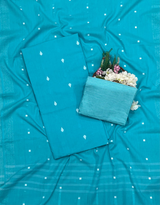 65A Cotton Blue Suit Fabric / CKC Cotton Bazaar