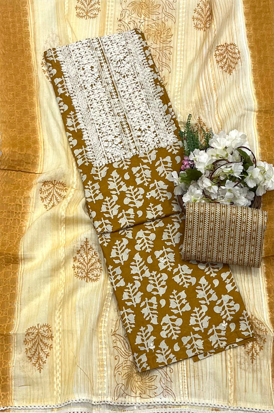 58A Cotton Mustard Suit Fabric / CKC Cotton Bazaar