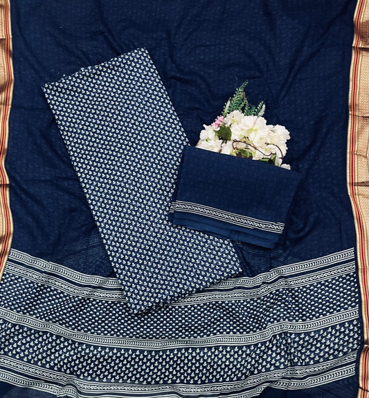 48A Cotton Navy Blue Suit Fabric / CKC Cotton Bazaar