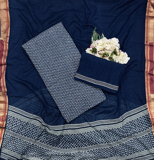 49A Cotton Navy Blue Suit Fabric / CKC Cotton Bazaar