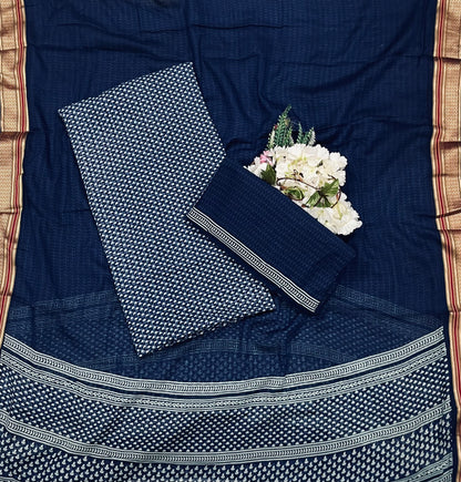 47A Cotton Navy Blue Suit Fabric / CKC Cotton Bazaar
