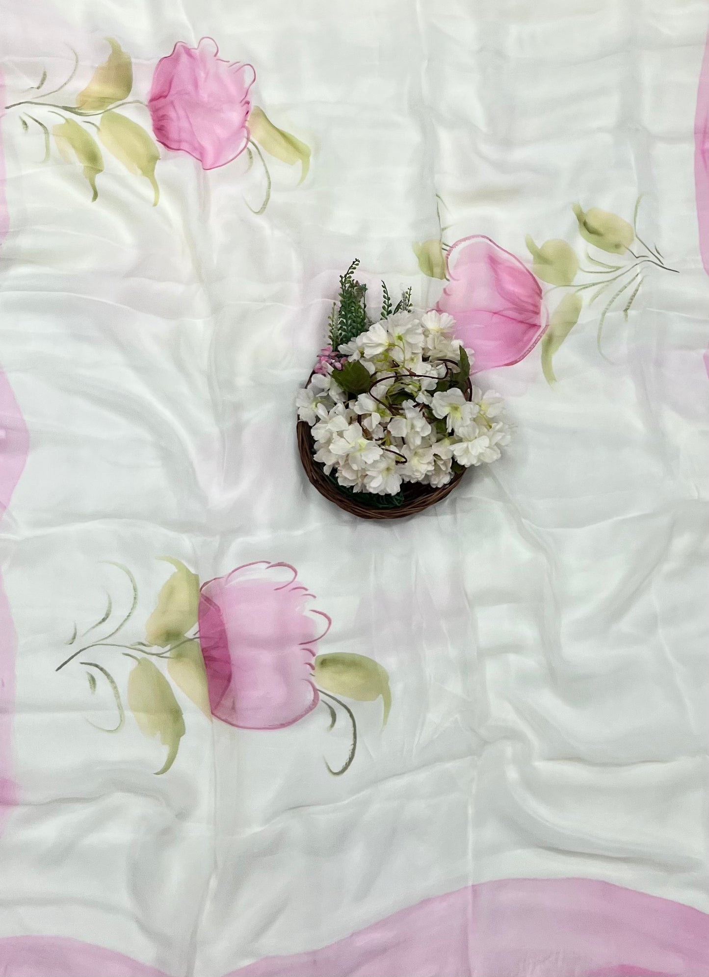 209A Chinon Cream Suit Fabric/ CKC Hand Painted Suits