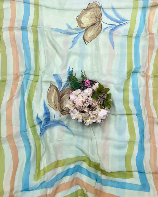 206A Chinon Sea GreenSuit Fabric/ CKC Hand Painted Suits