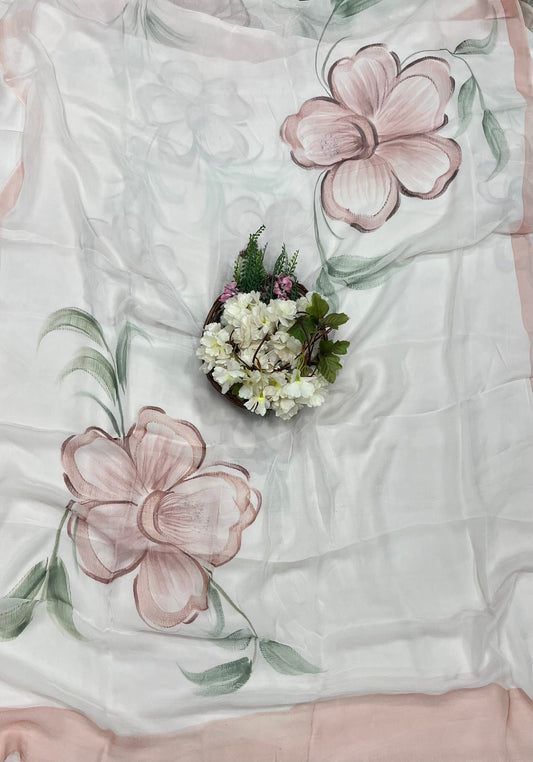 211A Chinon Powder Pink Suit Fabric/ CKC Hand Painted Suits