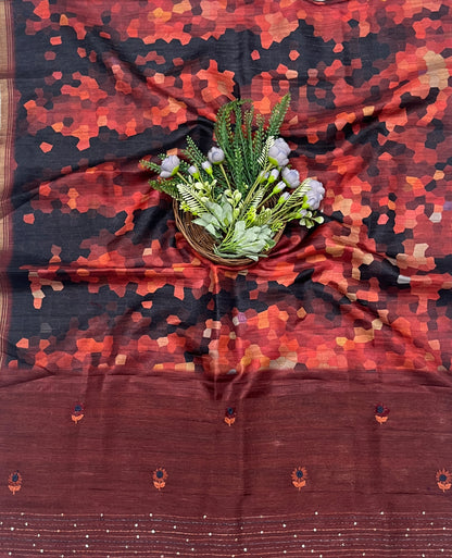 223C Tassar Cotton Rust Red Suit Fabric/ CKC Tassar Suits