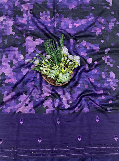 224C Tassar Cotton Purple Suit Fabric/ CKC Tassar Suits