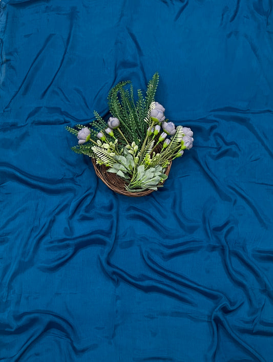219C Silk Peacock Blue Suit Fabric / CKC Partywear Collection