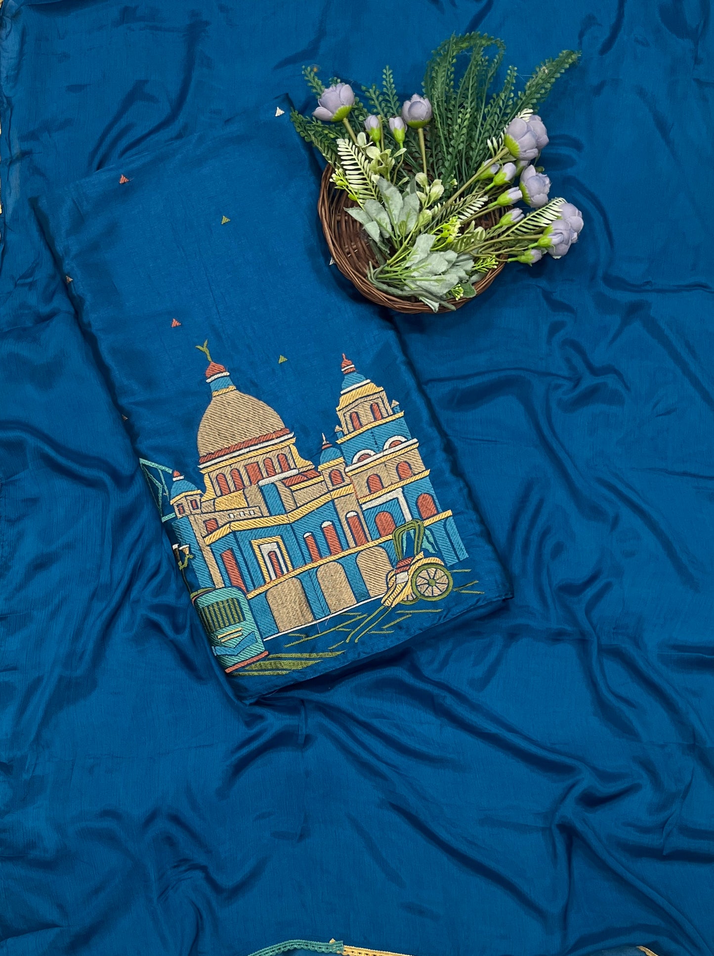 219C Silk Peacock Blue Suit Fabric / CKC Partywear Collection