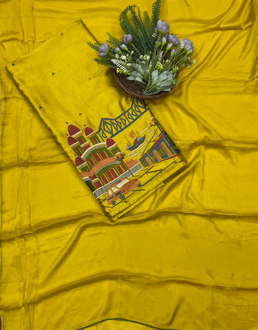 220C Silk Lemon Yellow Suit Fabric / CKC Partywear Collection