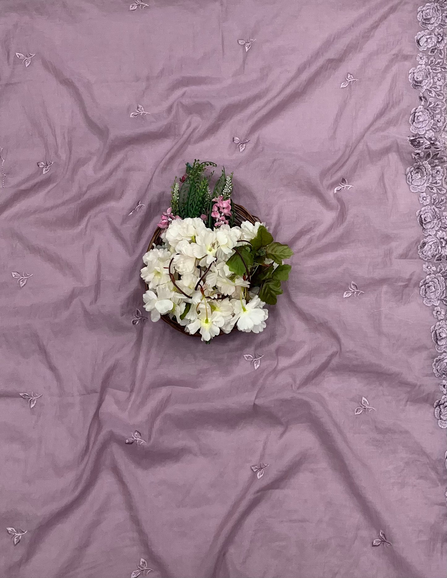 164A  Mul Cotton Light Lilac Suit Fabric/ CKC Mul Cotton