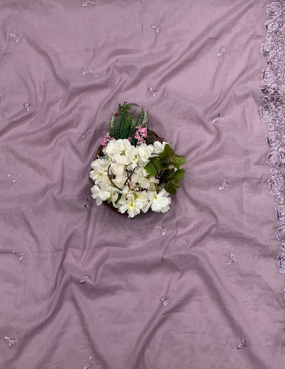 164A  Mul Cotton Light Lilac Suit Fabric/ CKC Mul Cotton