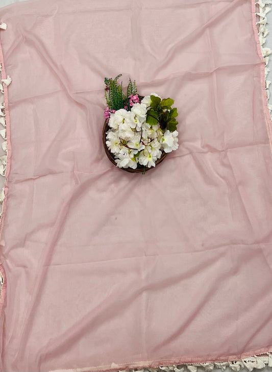 153A  Mul Cotton Dusty Peach Suit Fabric/ CKC Mul Cotton