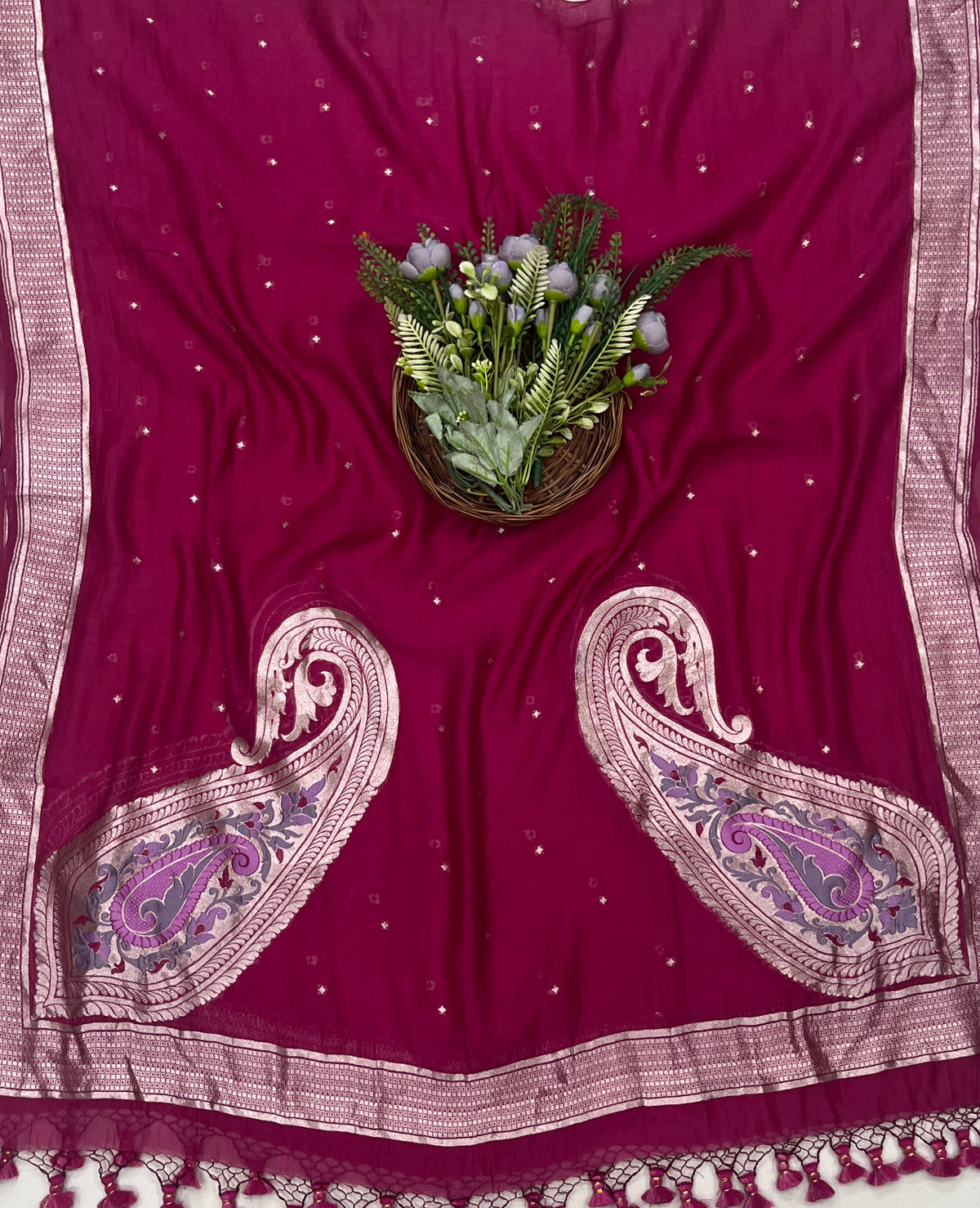 239C Pure Mul Cotton Magenta Suit Fabric / CKC Mul Cotton