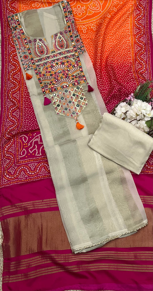 111 A Dola Silk Suit Fabric/ CKC Partywear Collection