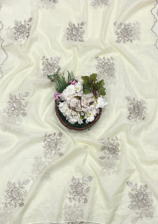 108A Mul Cotton Lemon  Suit Fabric/ CKC Mul Cotton