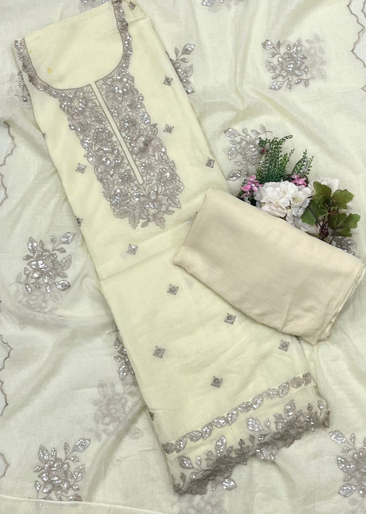 108A Mul Cotton Lemon  Suit Fabric/ CKC Mul Cotton