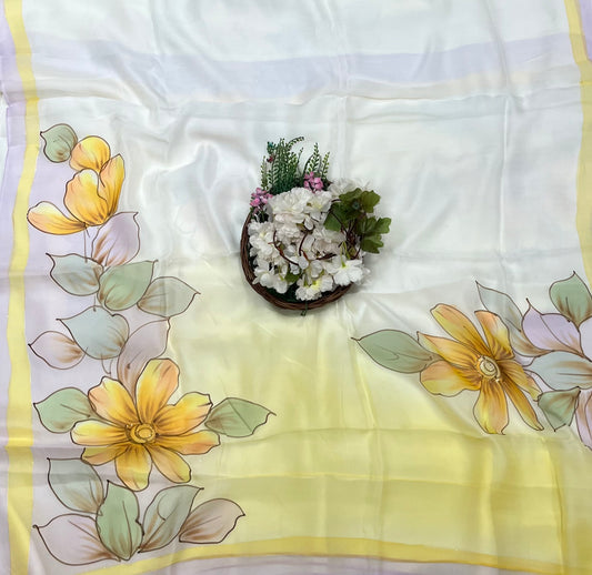 120 A Chinon Jacquard Yellow Suit Fabric / CKC Phoolon Ka Ghar