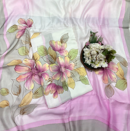 118 A Chinon Jacquard Light Wine Suit Fabric / CKC Phoolon Ka Ghar