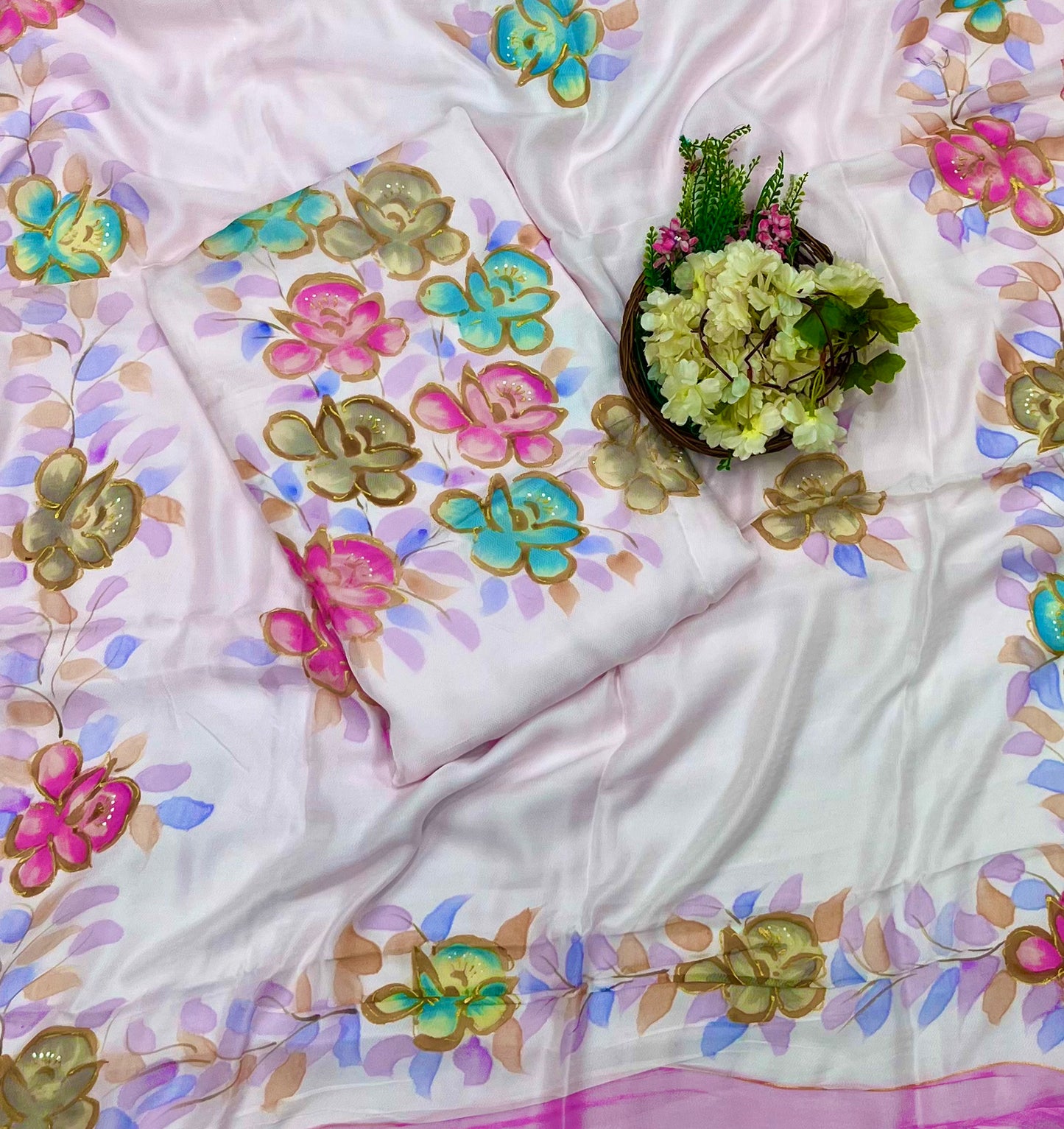 134A Chinon Jacquard Light Lilac Suit Fabric / CKC Phoolon Ka Ghar