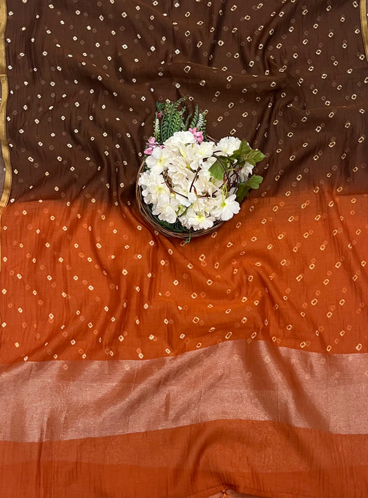 172A Jaipuri Mal Cotton Rust Brown Suit Fabric / CKC Jaipuri Suits