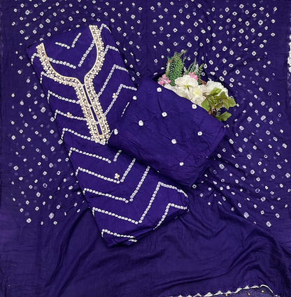 176A Jaipuri Cotton Purple Suit Fabric / CKC Jaipuri Suits
