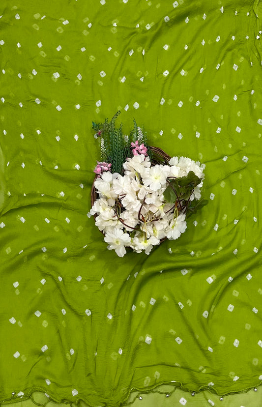 190A Jaipuri Cotton Green Suit Fabric / CKC Jaipuri Suits