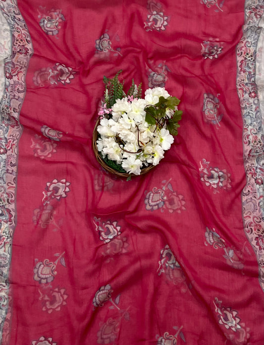198A Cotton Carrot Red Suit Fabric / CKC Cotton Bazaar