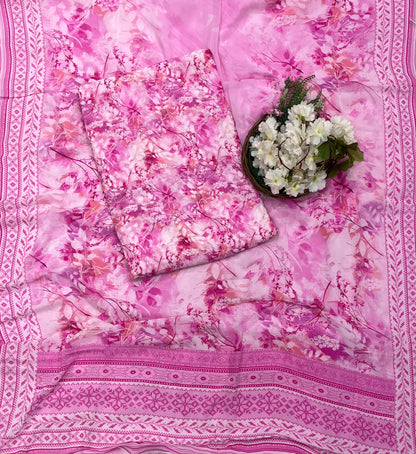 222A Georgette Pink Suit Fabric / CKC Georgette Suits