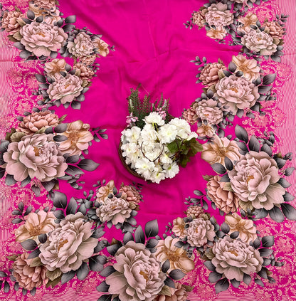 218A Georgette Hot Pink Suit Fabric / CKC Georgette Suits