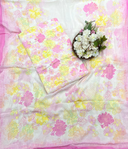 213A Georgette Light Pink Suit Fabric / CKC Georgette Suits