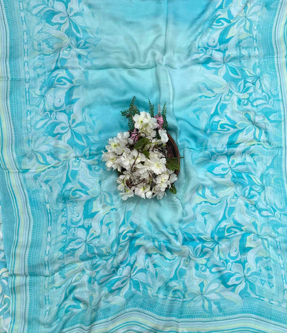 314A Chinon Jacquard Sea Green Suit Fabric / CKC Phoolon Ka Ghar