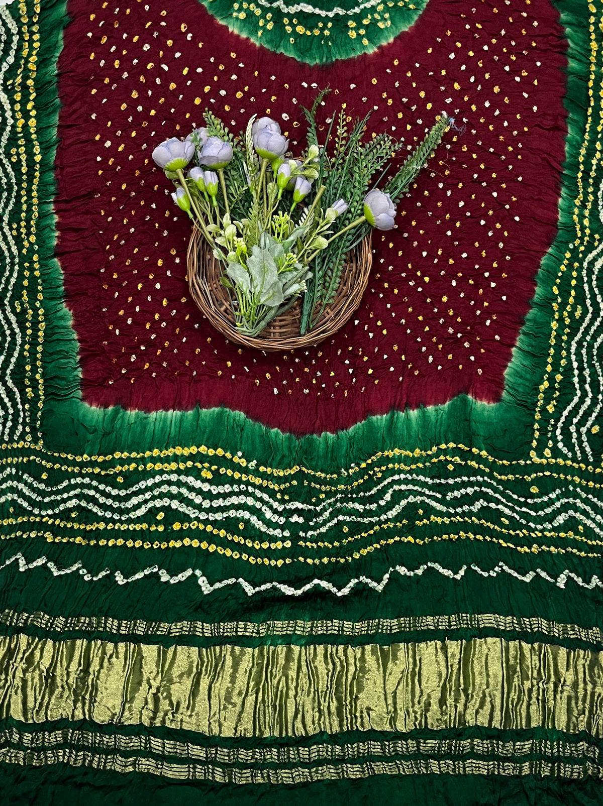 304C Pure Modal Dark Green With Maroon Suit Fabric / CKC Jaipuri Suits