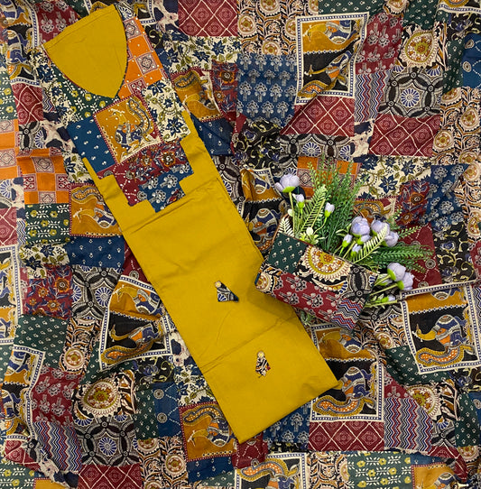 416D Cotton Yellow Suit Fabric / CKC Cotton Bazaar