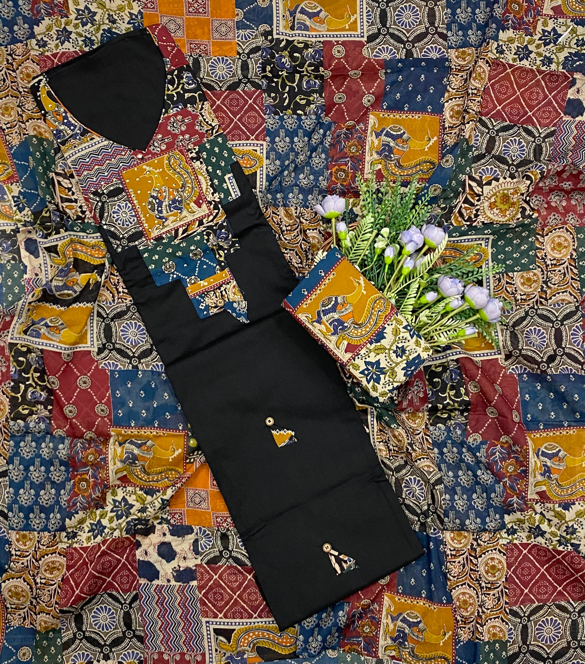 418D Cotton Black Suit Fabric / CKC Cotton Bazaar