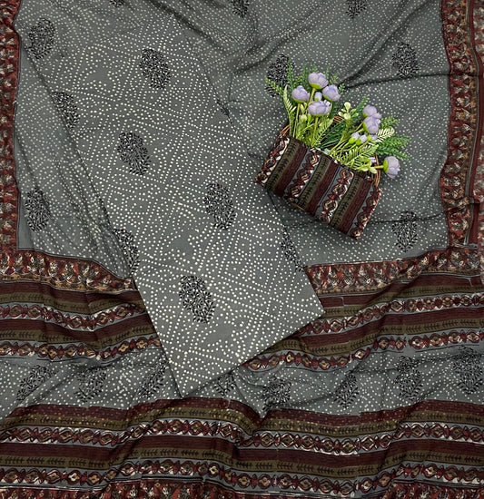 411D Cotton Grey Suit Fabric / CKC Cotton Bazaar