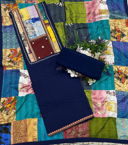 70A Cotton Blue Suit Fabric / CKC Cotton Bazaar