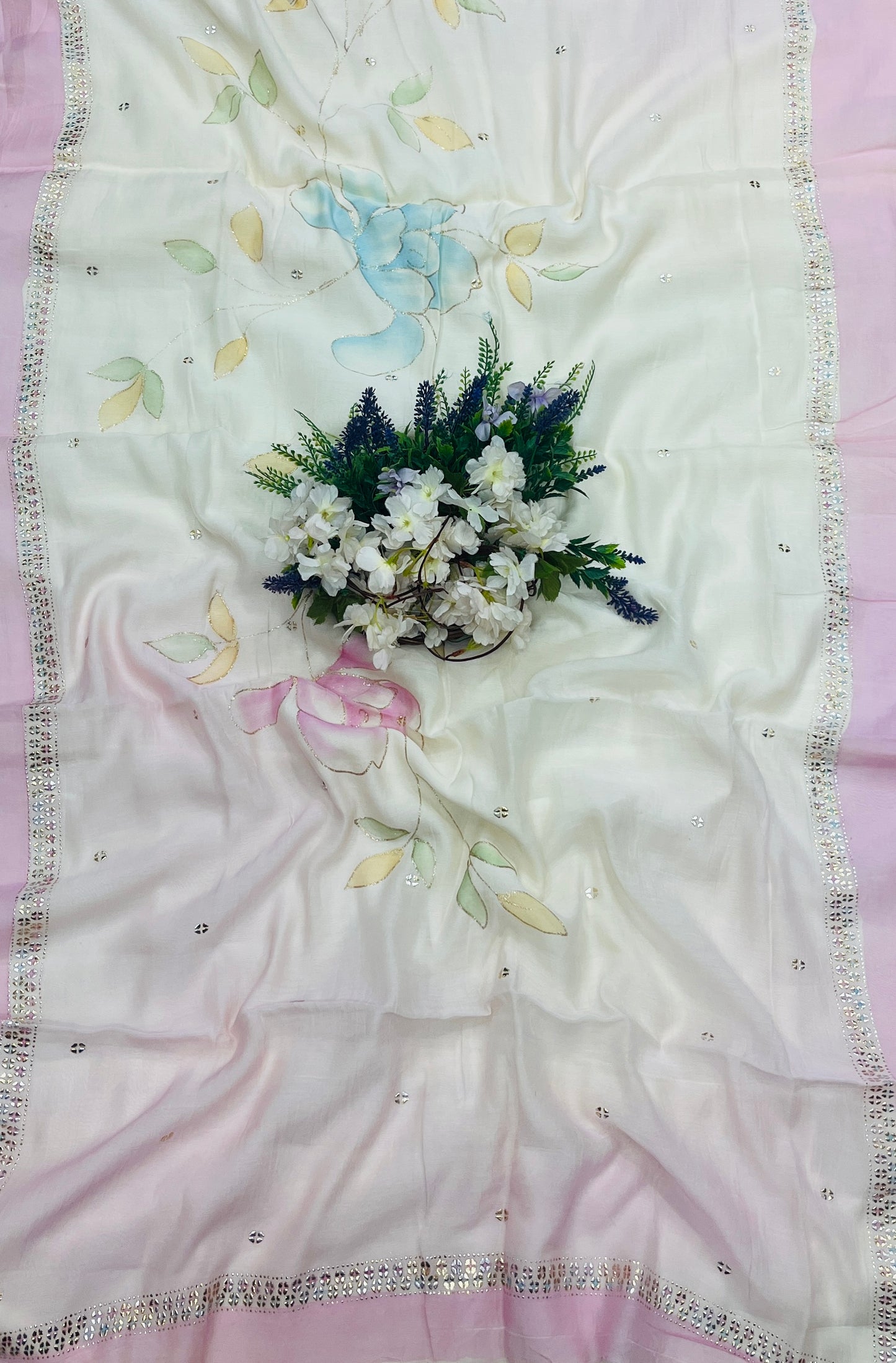 328A Pure Mul Cotton Cream suit Fabric/ CKC Mul Cotton