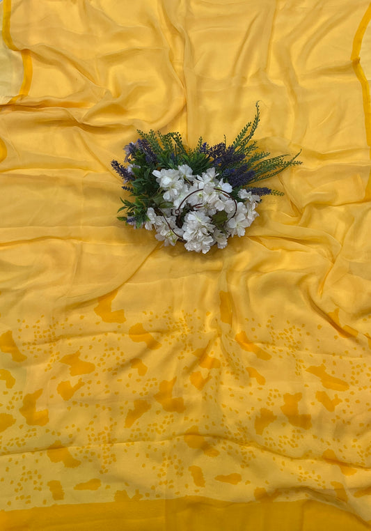 388A Chiffon Yellow Suit Fabric / CKC Chiffon Suits