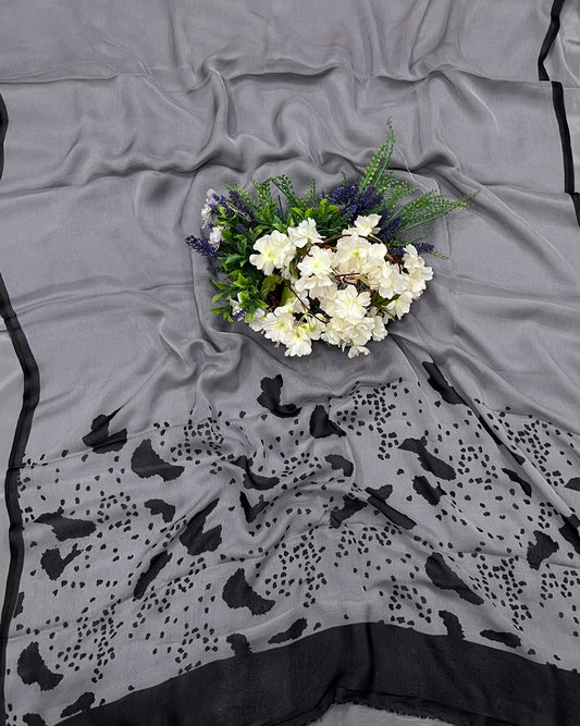 391A Chiffon Grey Suit Fabric / CKC Chiffon Suits