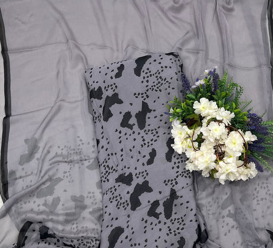 391A Chiffon Grey Suit Fabric / CKC Chiffon Suits