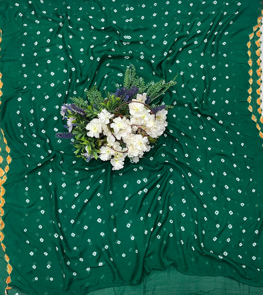405A Gajji Silk Dark Green Suit Fabric / CKC Jaipuri Suits